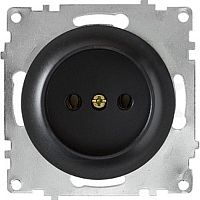 Розетка без заземления без рамки OneKeyElectro Florence 1-м. черный  картинка